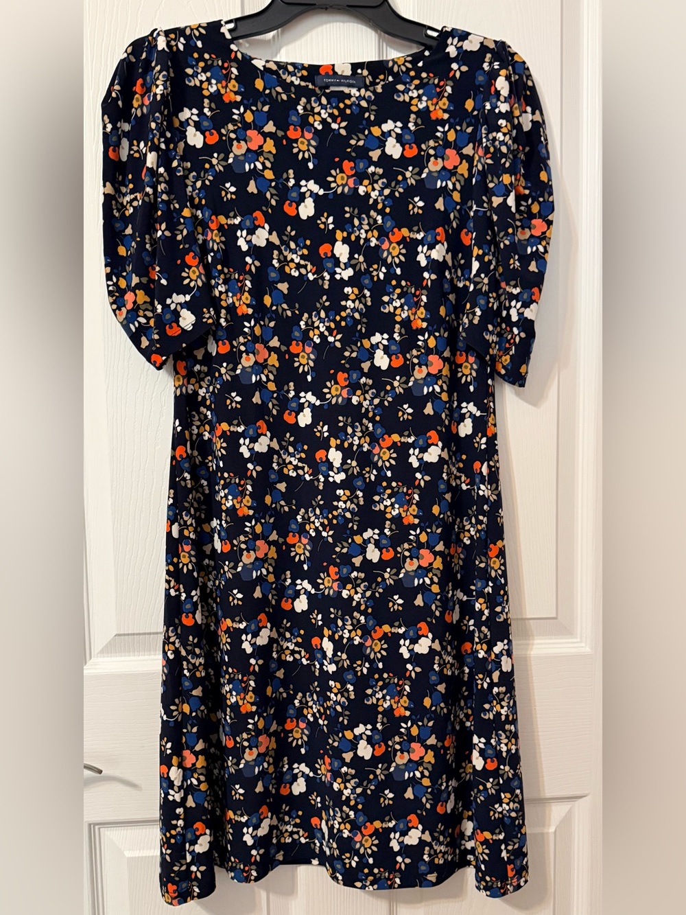 Tommy Hilfiger Navy Floral Midi Dress